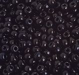 6650 Pieces 4mm 6/0 Czech Glass Seed Beads for Jewelry Making Supplies, Small Pony Bead Bulk for Craft and Sewing, Opaque Black