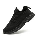 VGPSFN Mens Trainers Running Shoes Walking Sport Outdoor Casual Tennis Gym Fitness Shoes for Men Breathable Mesh Comfortable Lightweight Sneakers Black UK Size 10