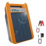 VUEBEE Solar Electric Fence Charger, 0.2J 8kV Solar Powered Fence Charger with Day/Night Mode, 24-Hour Uninterrupted Protection for Livestock, Poultry & Garden