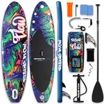SereneLife Stand Up Paddling Board Set – SUP Board Aufblasbar mit Paddel, Pumpe, Leine, Finne, Rucksack & Mehr – SUB Paddleboard für Kinder & Erwachsene – für Wassersport in Seen, Flüsse & Meer