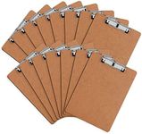 Clipboard, HERKKA 15 Pack Hardboard Office Clipboards Standard A4 Letter Size Clipboard with Low Profile Clip, Size 12.5 x 9 Inch