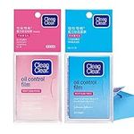 Unisign Oil absorbing Sheet Face Oil Blotting Paper 120 Pcs Same Series with Clean & Clear 1 Blue and 1 Pink (2 pack)