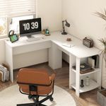 Oikiture L-Shaped Computer Desk Con