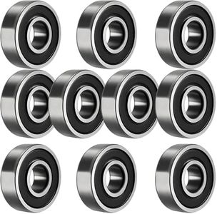 TUZUK 6201-2RS 6201-2RS - Cuscinetti a sfera sigillati, 12 x 32 x 10 mm, pre-lubrificati, acciaio cromato/gomma, doppia guarnizione, 6201RS