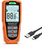 RDINSCOS Pinless Moisture Meter, 6-in-1 Moisture Detector Non-Destructive Moisture Tester for Wood,Drywall, Plaster, Concrete, Screed & Flooring with Audible Alarm & Rechargeable Battery