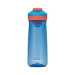 Contigo Kids Casey Water Bottle with Leak-Proof Lid, BPA-Free Plastic, Dishwasher Safe, Blue Poppy & Coral, 20 oz (591 mL)