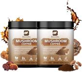 2Pack Mushroom Coffee - Lions Mane Mushroom Powder Arabica Instant Coffee with Lion's Mane, Reishi, Chaga, Cordyceps and Turkey Tail - Mushroom Coffee Alternative Support Immune & Focus, Brain Booster