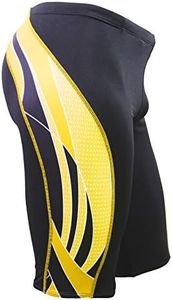 Adoretex Men's Side Wings Jammer Swimsuit (MJ009) - Black/Gold - 36