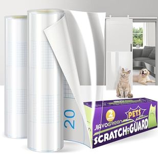 JINVOGREEN Cat Scratch Furniture Protector, 2 Pack 196.8" x 11.8" Couch Protector from Cat Claws, Thickened Transparent Self-Adhesive Furniture Protectors for Couch Protection from Cat Scratching