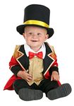 Dapper Ringmaster Costume for Infants, Red Circus Showman Jumpsuit with Hat Halloween Outfit 6/9 Months