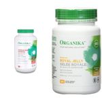 Organika Korean Red Ginseng- 6 Year Old Roots, Energy Support, Stress Support, Warming Effect- 200caps & Premium Royal Jelly (Premium) 90 Sftgl