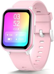 YOUSOKU Kids Smart Watch Girls Boys, Fitness Tracker Watch for Kids, 1.5" DIY Dials, 19 Sport Modes, Sleep Monitor, Pedometers, Heart Rate, IP68 Waterproof, Great Gift for Boys Girls Teens 6-14 (Pink)