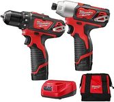 M12 Drill/Impact Combo Kit - Milwaukee 2494-22