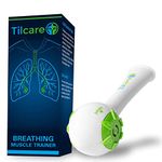 Inspiratory Expiratory Muscle Trainer by Tilcare - Perfect Breathing Exercise Device for Developing Strong Lungs - Lung Expander Exerciser That is Great Drug-Free Therapy for Asthma, CHF, Dysphagia