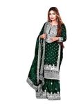 aranavi paradise Embroidery Sequence Work Top-Sharara And Dupatta Set Palazzo Style Salwar Set For Women. (IN, Alpha, XL, Free size, Green)