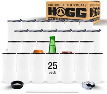 Hogg Sublimation Can Cooler - 25 Pack, Bulk 4 in 1 Can Cooler Tumbler, Sublimation Blanks, Universal Drink Holder, Stainless Steel Insulated Beer Holder