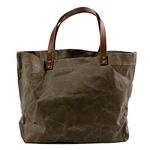 WUDON Waxed Canvas Travel Tote Bag - Extra Large Carryall Shoulder Bag for Women, Green a, XL (6119DKW)