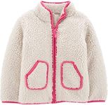 Simple Joys by Carter's Baby Toddler Girls' Hooded Sherpa Jacket, Pink/Beige, 18 Months