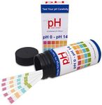 TAEING 200pcs pH Test Strips, Universal pH 0-14, Testing pH for Urine Saliva Drinking Water Labs Aquariums Gyms Pools… (200)