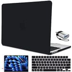 LCMOCICO for 2023 2024 MacBook Air 15 inch Case M3 A3114 M2 A2941 Cover, Plastic Hard Shell Case Screen Film Keyboard Cover for MacBook Air 15 M2 M3 Chip & Liquid Retina Display Touch ID, Matte Black