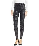 SPANX Women's Faux Leather Camo Leggings ,Matte Blk Camo,XL