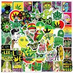 Gywyw Colorful Random Weed Stickers, 100 Pcs Funny Stoner 420 Decals for Hydroflasks Water Bottle Laptop Guitar Car Bike Helmet Bbumper