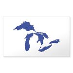 CafePress Great Lakes Rectangle Bumper Sticker Car Decal