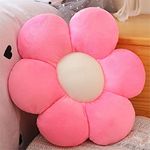 Morbuy Flower Shaped Plush Pillow Cushion Chair Seat Pad, Fluffy Soft Cute Flowers Cushion Floor Tatami Seating Pillow, Bedroom Sofa Reading Corner Decor (30cm/11.8inch,Crystal Velvet Pink)