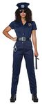 Police Woman Costume, Blue, X-Large