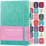 Legend Planner – Weekly & Monthly Life Planner to Hit Your Goals & Live Happier. Organizer Notebook & Productivity Journal. A5 (Aquamarine)