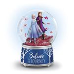 Disney FROZEN 2 'Believe In The Journey' Glitter Globe- With Handpainted Anna And Elsa Figures