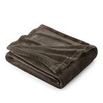 Bedsure Fleece Blanket Sofa Throw - Versatile Blanket Fluffy Soft Throw for Bed and Couch Twin/Double, Brown, 150x200cm