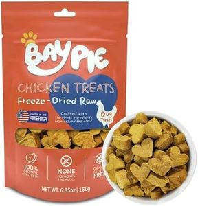 BAYPIE Freeze Dried Raw Dog Treats,Chicken&Chicken Liver,Great for Puppy Training Treats or Dog Meal Food Toppers, High Protein, Low Calorie,Grain Free, 6.35 oz