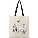 BeeGreen Cat Canvas Tote Bag for Wo