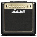 Marshall MG15GR Guitar Combo Amplifer with Reverb, Practice Amp Suitable for Electric Guitar - Black and Gold