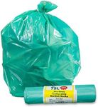 Extra Heavy Duty Bin Bags Refuse Sacks Bags,Green Plastic Bin Liners,Ultra Strong Leak-Resistant Bin Bags 100% Recycled Material Ideal for DIY & Garden,Household,Home & Kitchen (Green 20 Bin Bags)