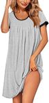 Ekouaer Women's Nightgown Short Sle