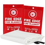 Fire Edge Emergency Fire Blanket - 2 Pack - Fire Suppression Blanket for Kitchen, 40” x 40”, for Home, Fiberglass Fire Blanket.