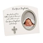 ukgiftstoreonline BABY'S BAPTISM PHOTO PICTURE FRAME GIFT SET POEM MESSAGE BOY GIRL BABY