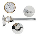 LYFJXX Dial Calipers 0-6" Range with 0.001" High Precision Industry Stainless Steel Vernier Caliper Shockproof Metric Measuring Tool