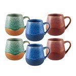 Pfaltzgraff Wave Reactive Mug, Set of 6, 16-Ounce, Multicolor