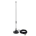 TWAYRDIO 144/430MHz 19.3 inches Mobile Antenna for Dual Band 2Meter/70cm Mobile Radio - VHF UHF Car Transceiver Antennas Full Kit with Magnet Mount and 13ft RG58 Coaxial Cable PL259 Plug