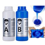 BBDINO Silicone Mold Making Kit 42 Oz, 30A Liquid Silicone for Mold Making, Fast Cure Mold Making Silicone Rubber, 1:1 Ideal for Casting Resins Molds & Silicone Molds Sapphire Blue