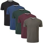 Charles Wilson 5 Pack Plain Crew Neck T-Shirt (X-Large, Dark Essentials Type 41)