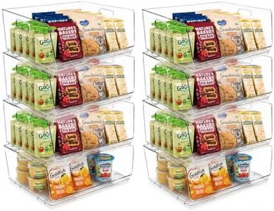 ClearSpace Stackable Storage Bins, Front Pantry Organizer, Large, 8 Pack