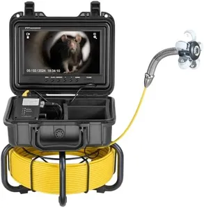 VEVOR Sewer Camera, 98 ft/30m, Self-Leveling Drain Inspection Tool with 9" 1080P HD Screen, 36X Zoom, IP68 Waterproof Plumbing Camera with Lights-12 LED, 32GB Card for Duct Pipe
