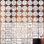 62 PCS Inspirational Word Stencils, 3 inch Motivational Stencils Reusable Christian Inspirational Quotes Stencils for Painting on Wood DIY Crafts Wall Home Decor