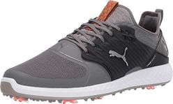 Puma Golf Men's Ignite Pwradapt Caged Golf Shoe, Quiet Shade-Bronze-Puma Black, 9.5 M US