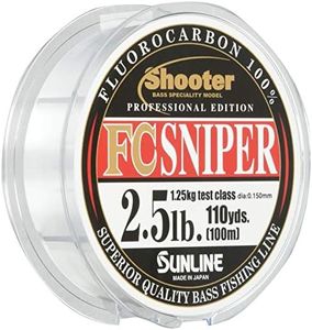 SUNLINE Fluorocarbon Line Shooter, Sniper, 328.1 ft (100 m), 5 lbs, Natural Clear