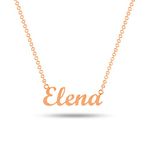 Silver Style Personalized Customized Rose Gold Plated Name Necklace for Women and Girls